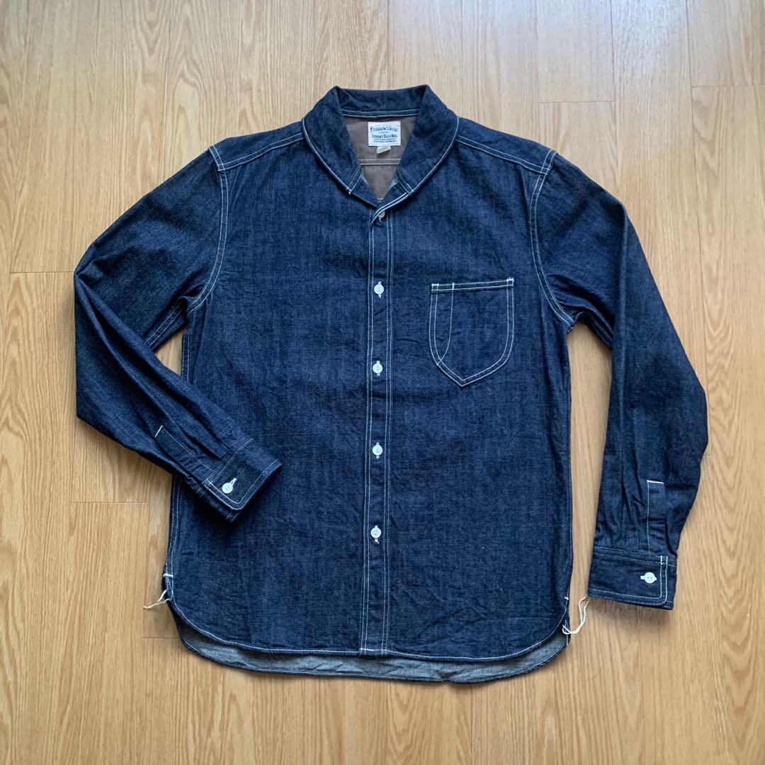 【新品】PHERROW'S フェローズ ショールカラーデニムシャツ L