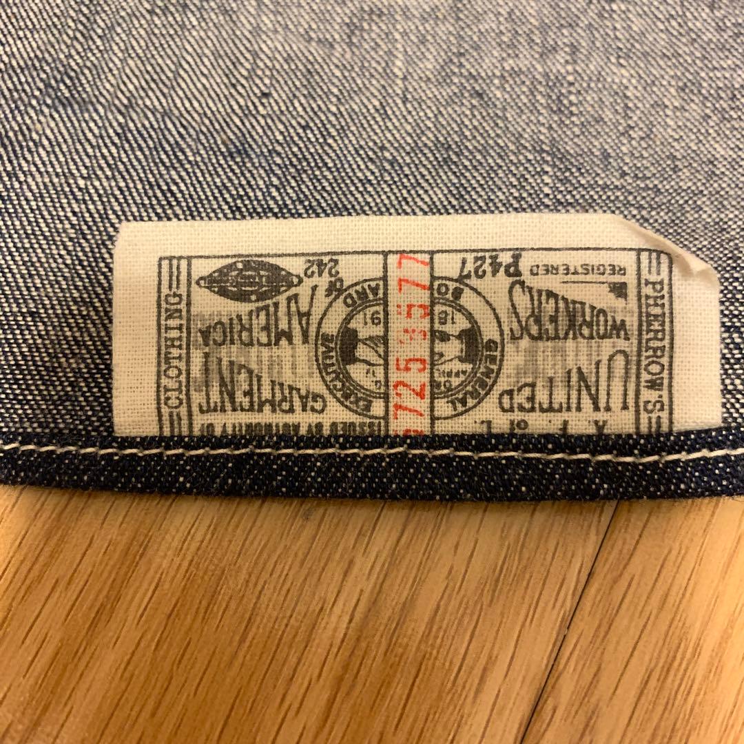 【新品】PHERROW'S フェローズ ショールカラーデニムシャツ L