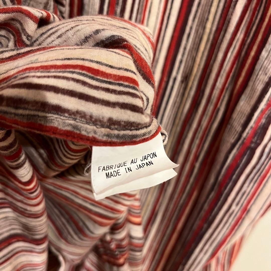 【美品】S'YTE オーバーサイズ ストライプ柄 デザイン バンドカラー シャツ