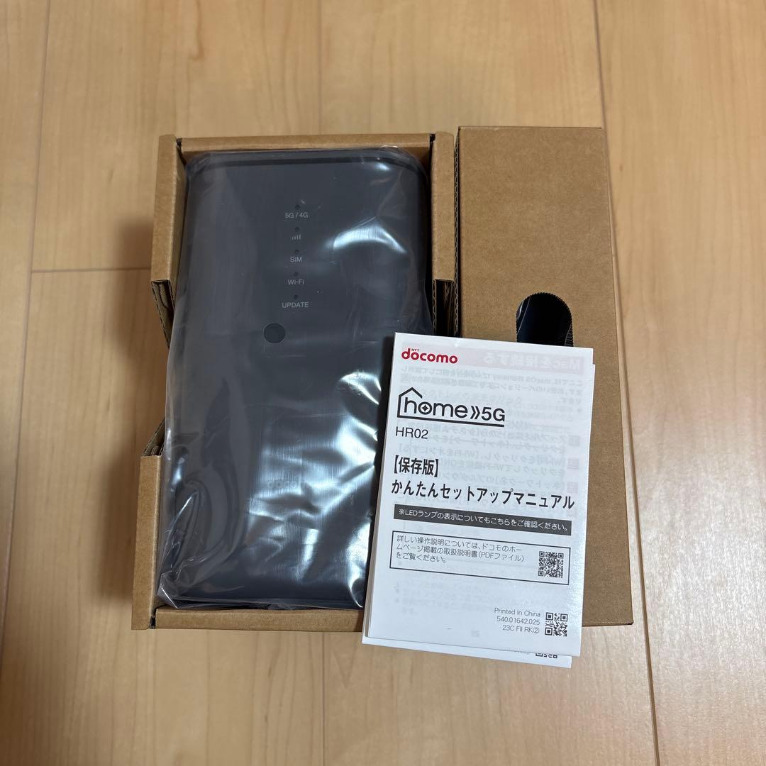 【新品】docomo ドコモ 5G HR02 [ダークグレー]ホームルーター