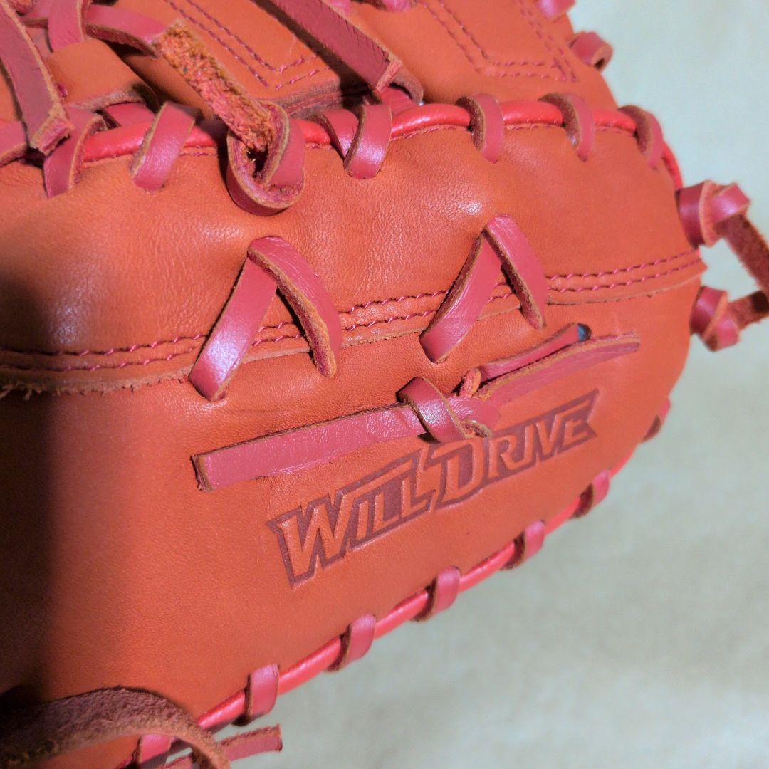 ミズノ:野球:ファーストミッ: 軟式用: :右投げ:大人用:オレンジ