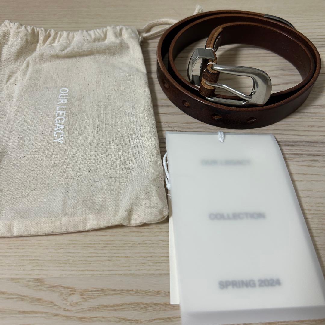 OUR LEGACY 2cmベルト サイズ70 ブラウン