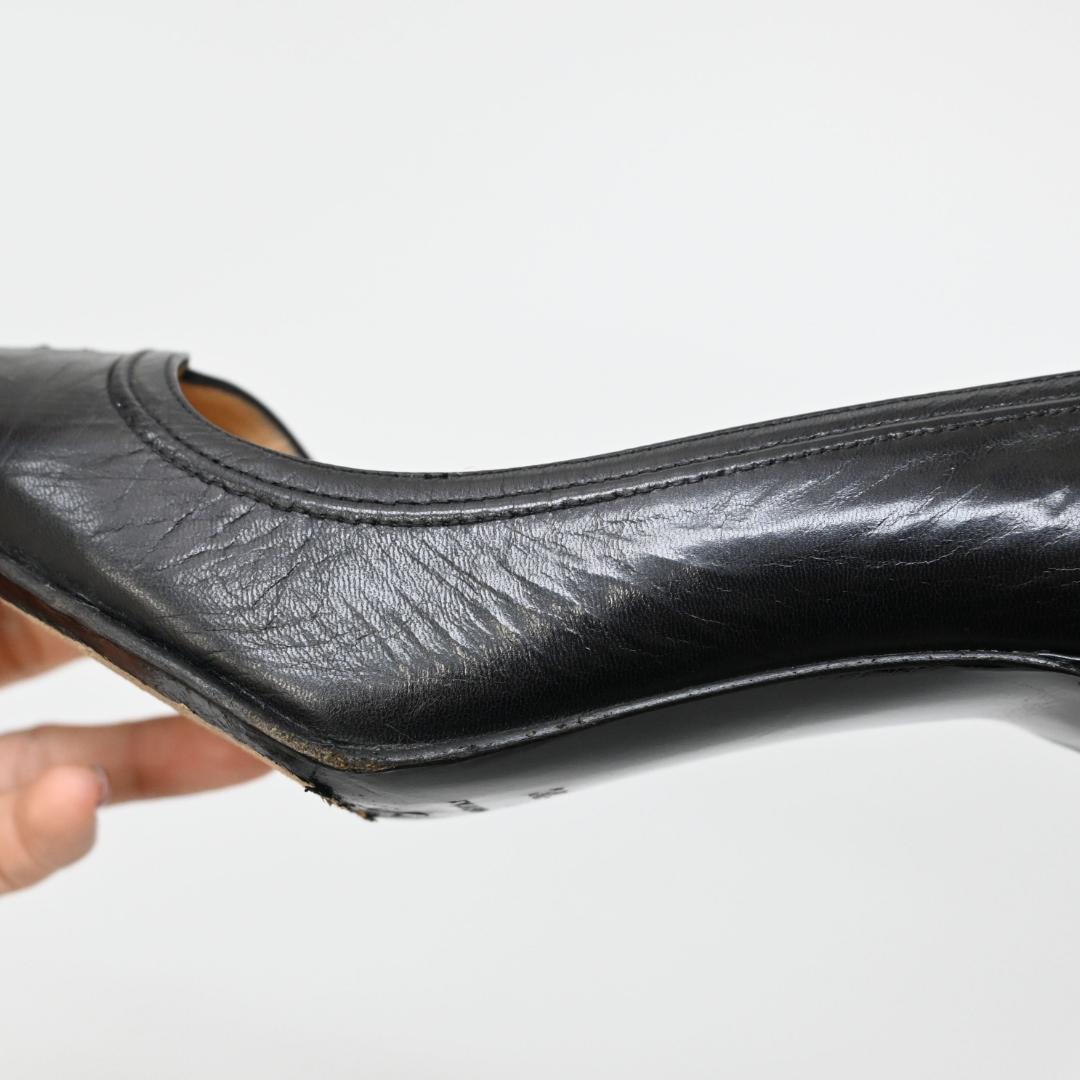 ■ 47935★年 CHANEL シャネル パンプス ココマーク レザー