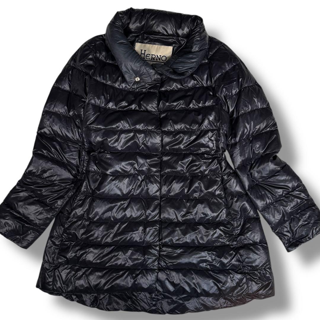 HERNO ICONICO AMELIA アメリア 金ボタン ダウンコート 黒M