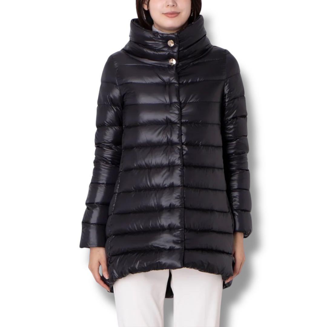 HERNO ICONICO AMELIA アメリア 金ボタン ダウンコート 黒M