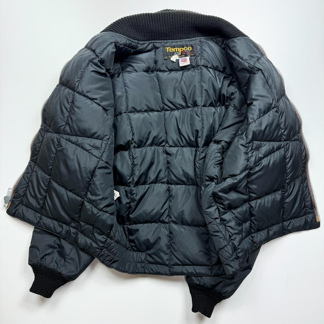 【70s】テンプコ　グースダウン　ジャケット　黒　USA製　ヴィンテージ古着