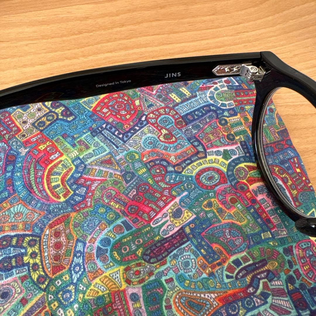 ほぼ未使用/JINS/黒縁メガネ