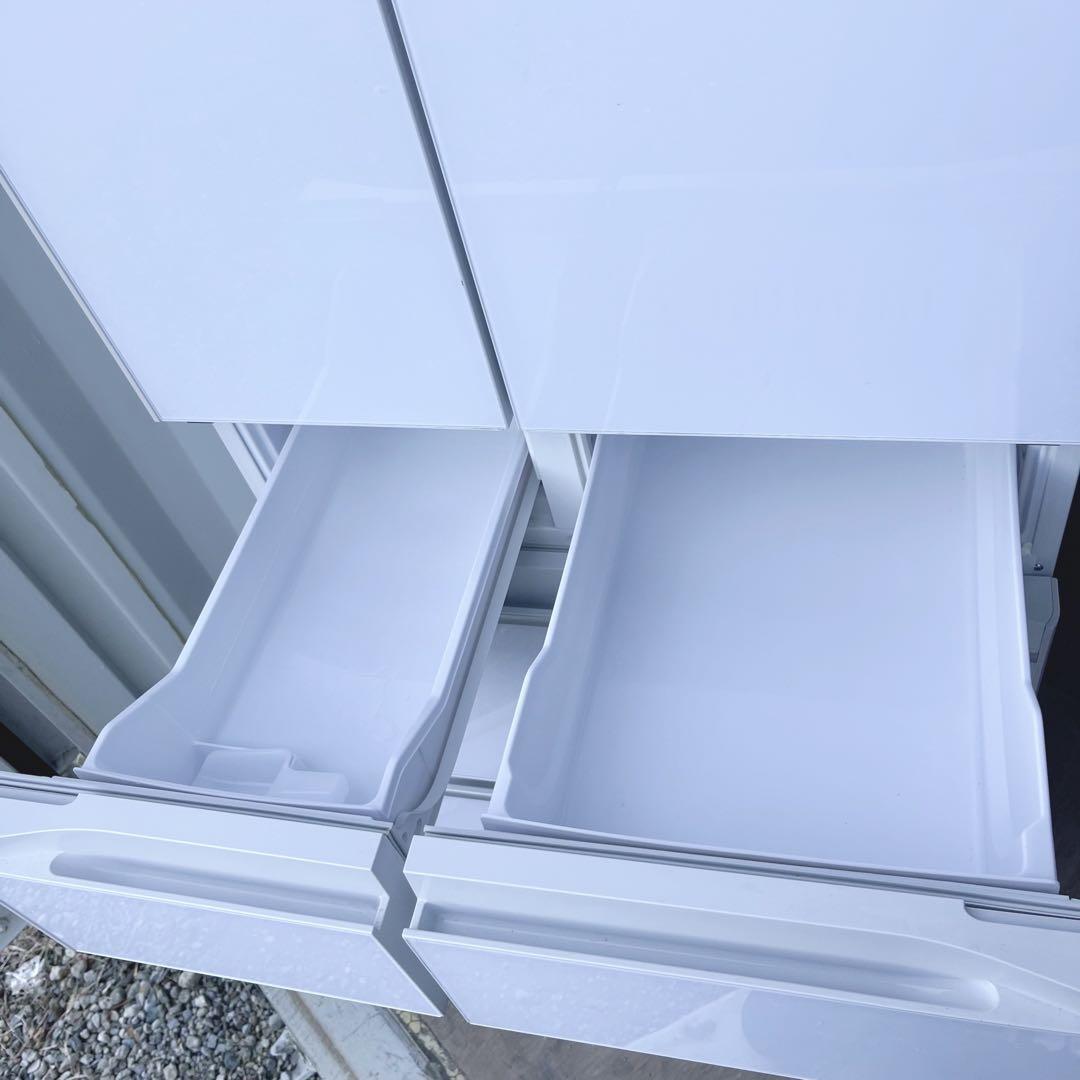 取付無料！日立まるごとチルド・自動製氷搭載！おしゃれホワイト6ドア冷蔵庫！洗濯機