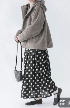 hiyutaです。ブークレ フードショートコート