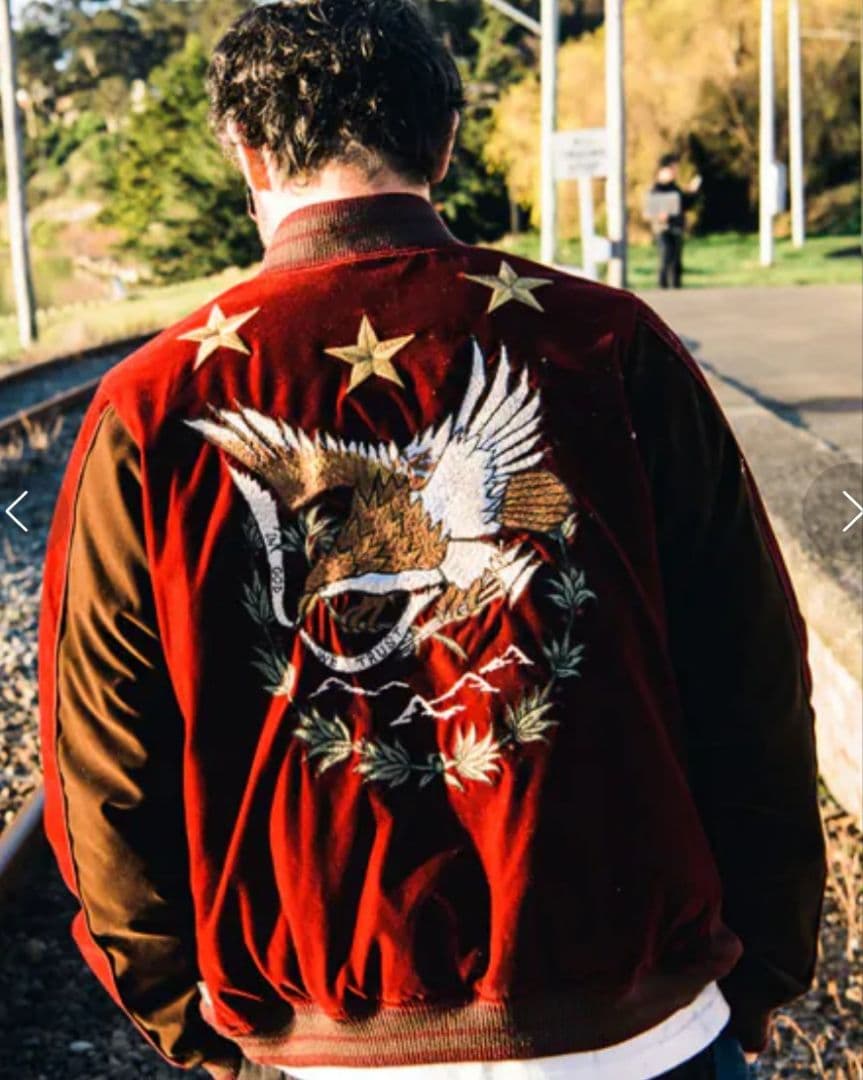 glamb Morgan スカジャン バーガンディ