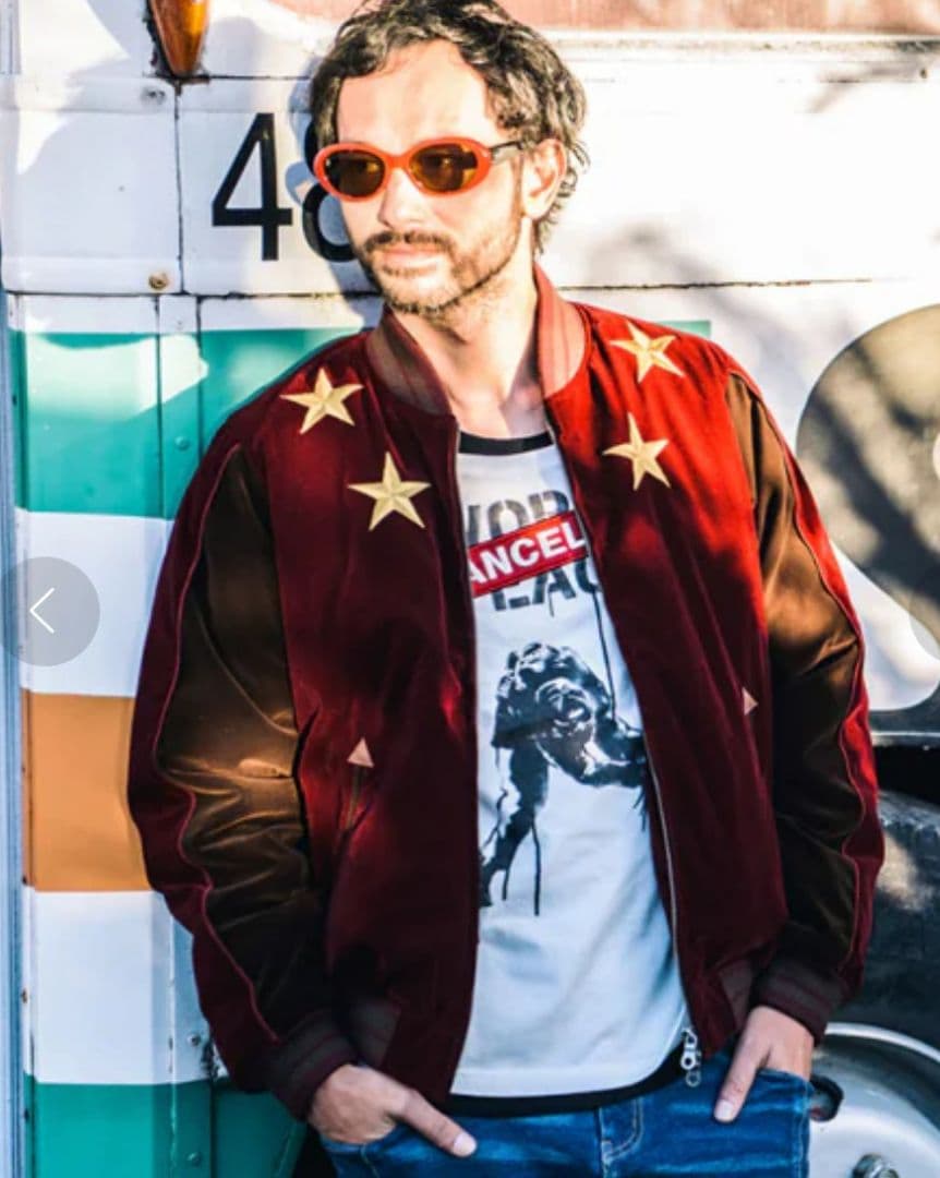 glamb Morgan スカジャン バーガンディ