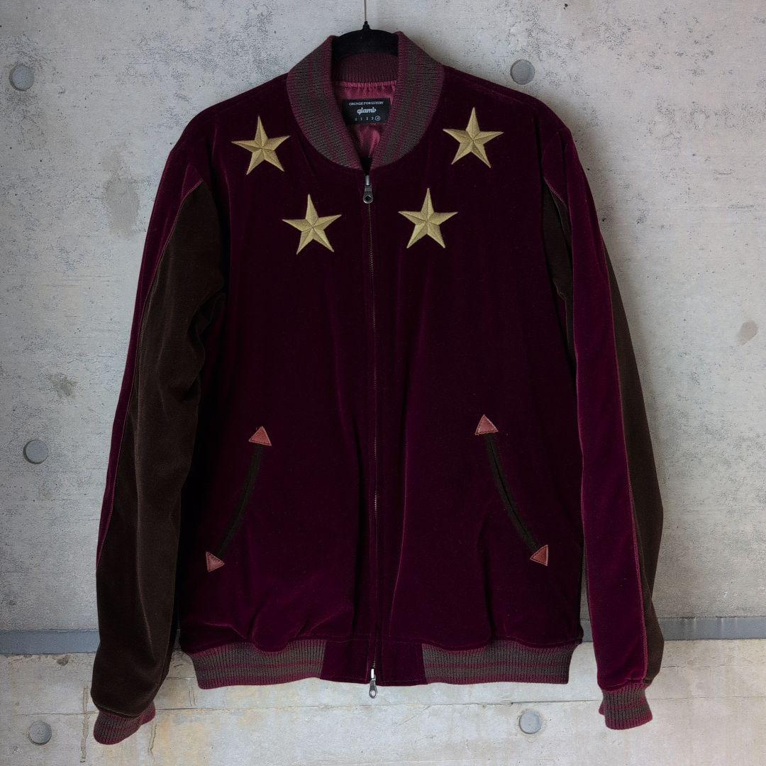 glamb Morgan スカジャン バーガンディ