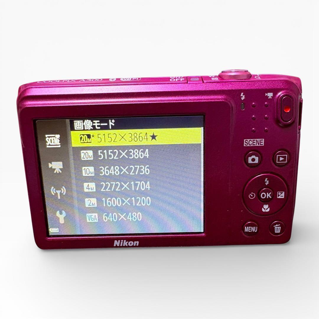 【極美品】Nikon COOLPIX A300 ピンク 付属品完備 デジカメ