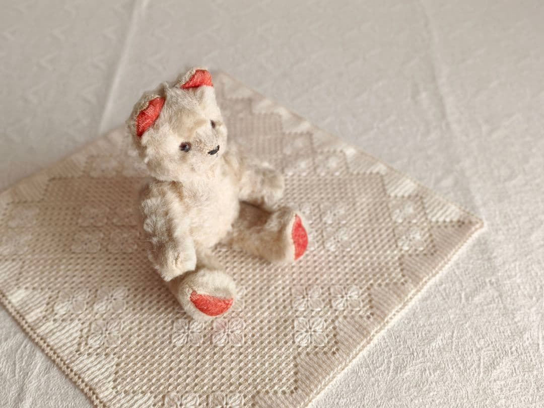 * vintage bear ❀ * 朱色のお耳の クマちゃん