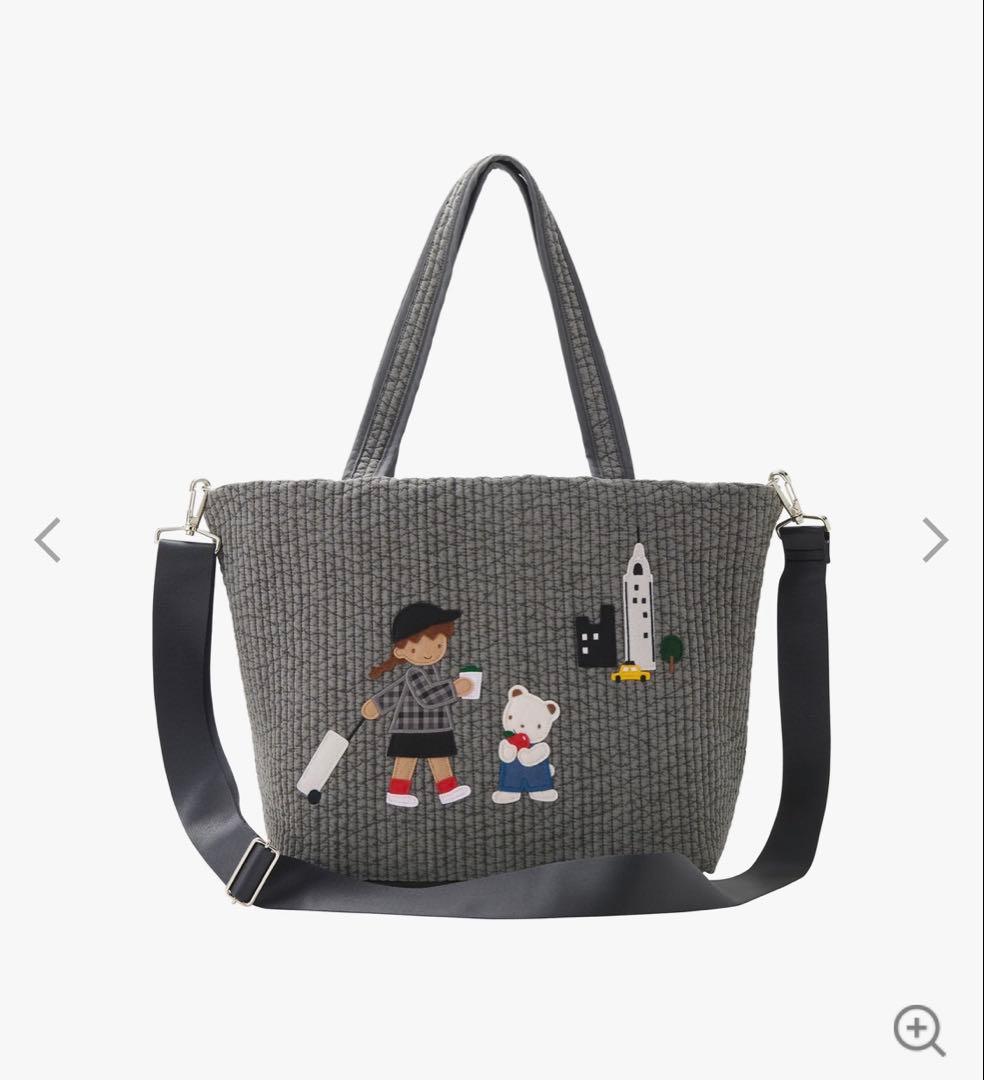 【新品】ファミリア×ピオヌンナル　バッグ voyage（ボヤージュ）　グレー