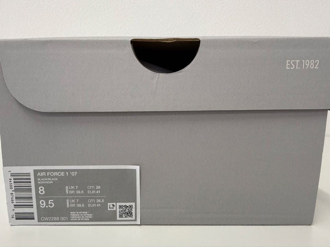 美品 ナイキ エアフォース1 07 NIKE AirForce1 黒 26