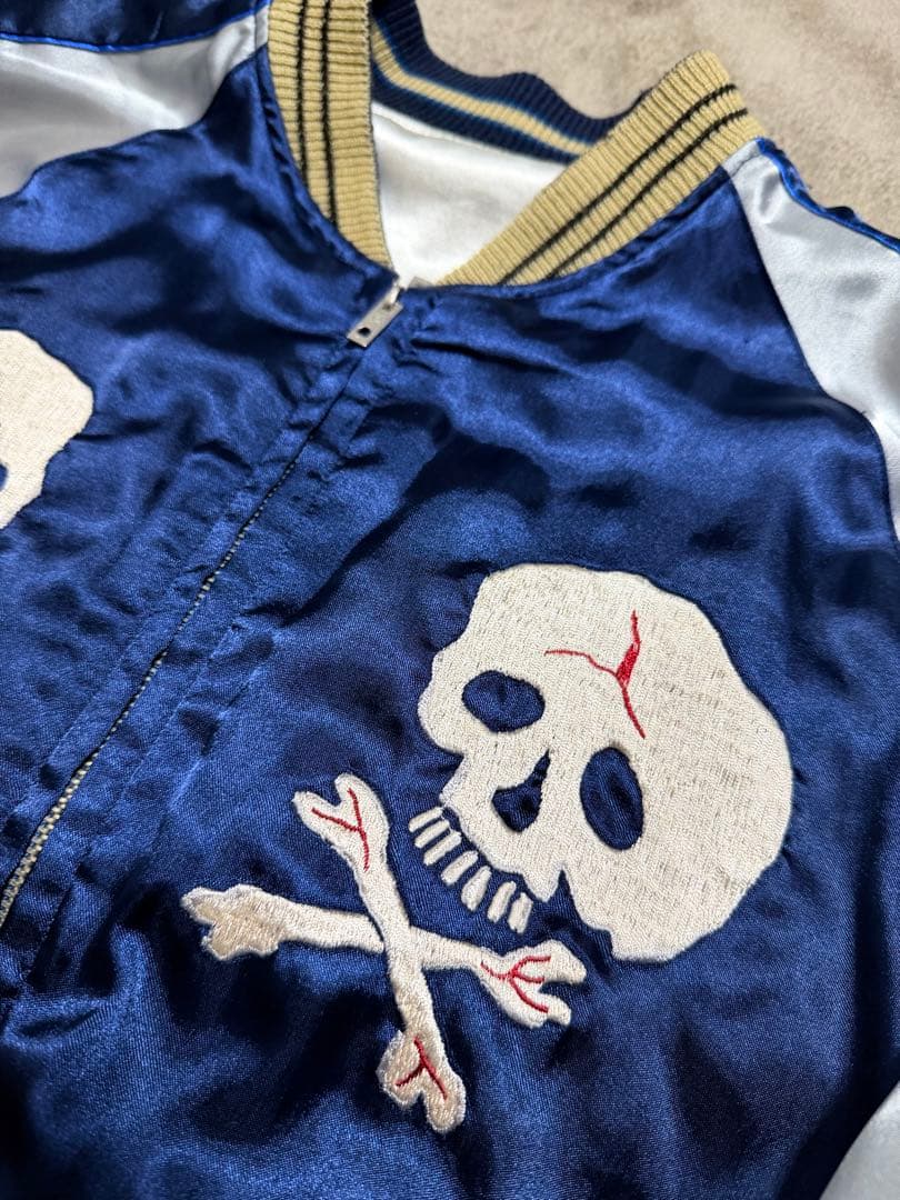 ２面用 テーラー東洋 スカル 龍 日本限定版 スカジャン vintage サテン