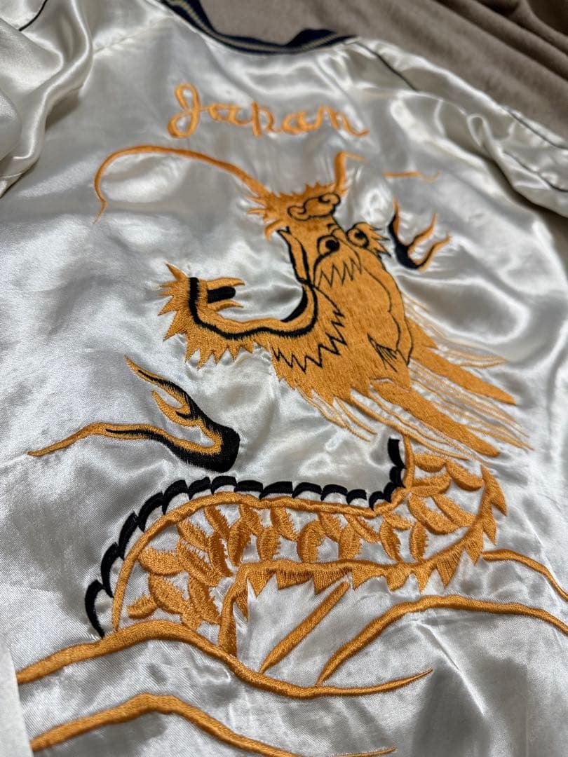 ２面用 テーラー東洋 スカル 龍 日本限定版 スカジャン vintage サテン