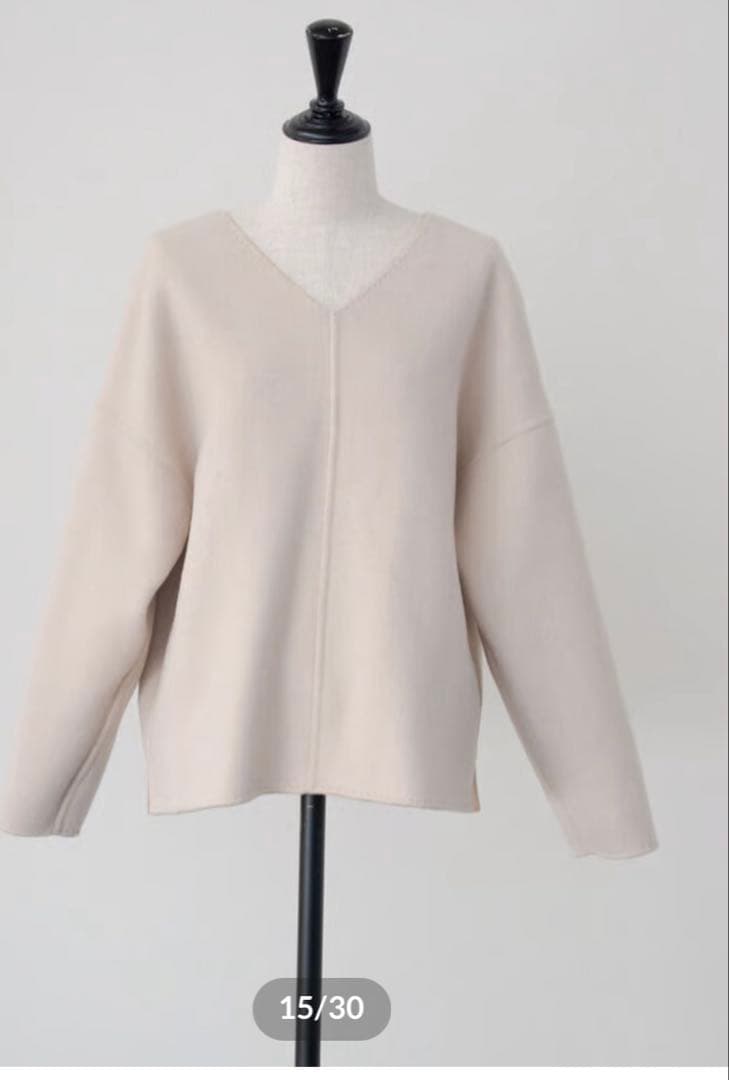 OHGAリバーシブルプルオーバー　 キャメル×アイボリー