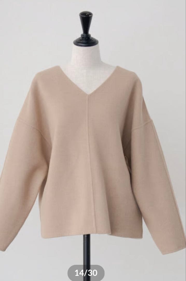 OHGAリバーシブルプルオーバー　 キャメル×アイボリー