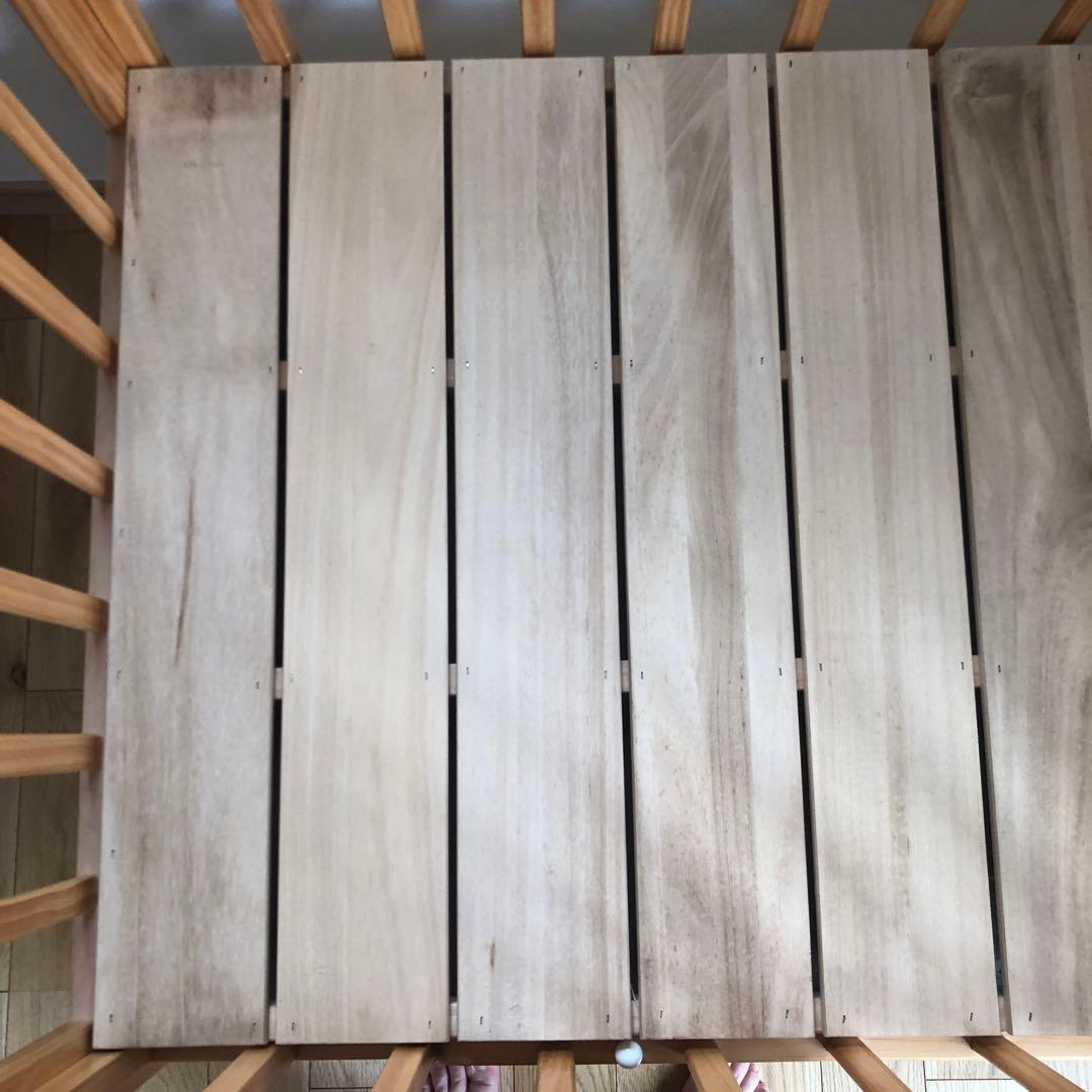 KATOJI カトージ ベビーベッド ハイタイプ　ナチュラル ほぼ未使用