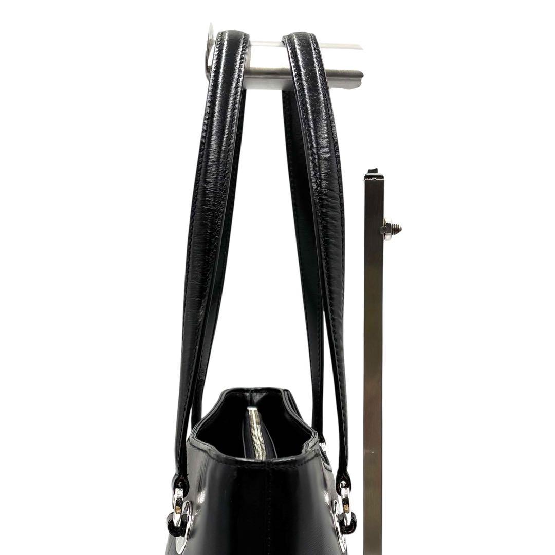 【美品】 WAKO ワコウ ハンドバッグ ブラック ハンドバッグ ロゴ