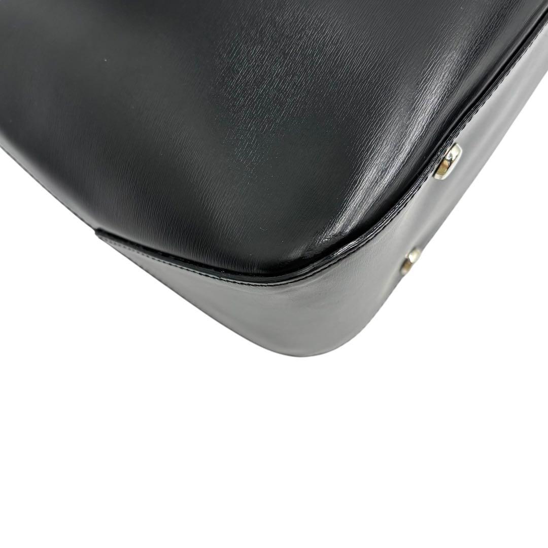 【美品】 WAKO ワコウ ハンドバッグ ブラック ハンドバッグ ロゴ