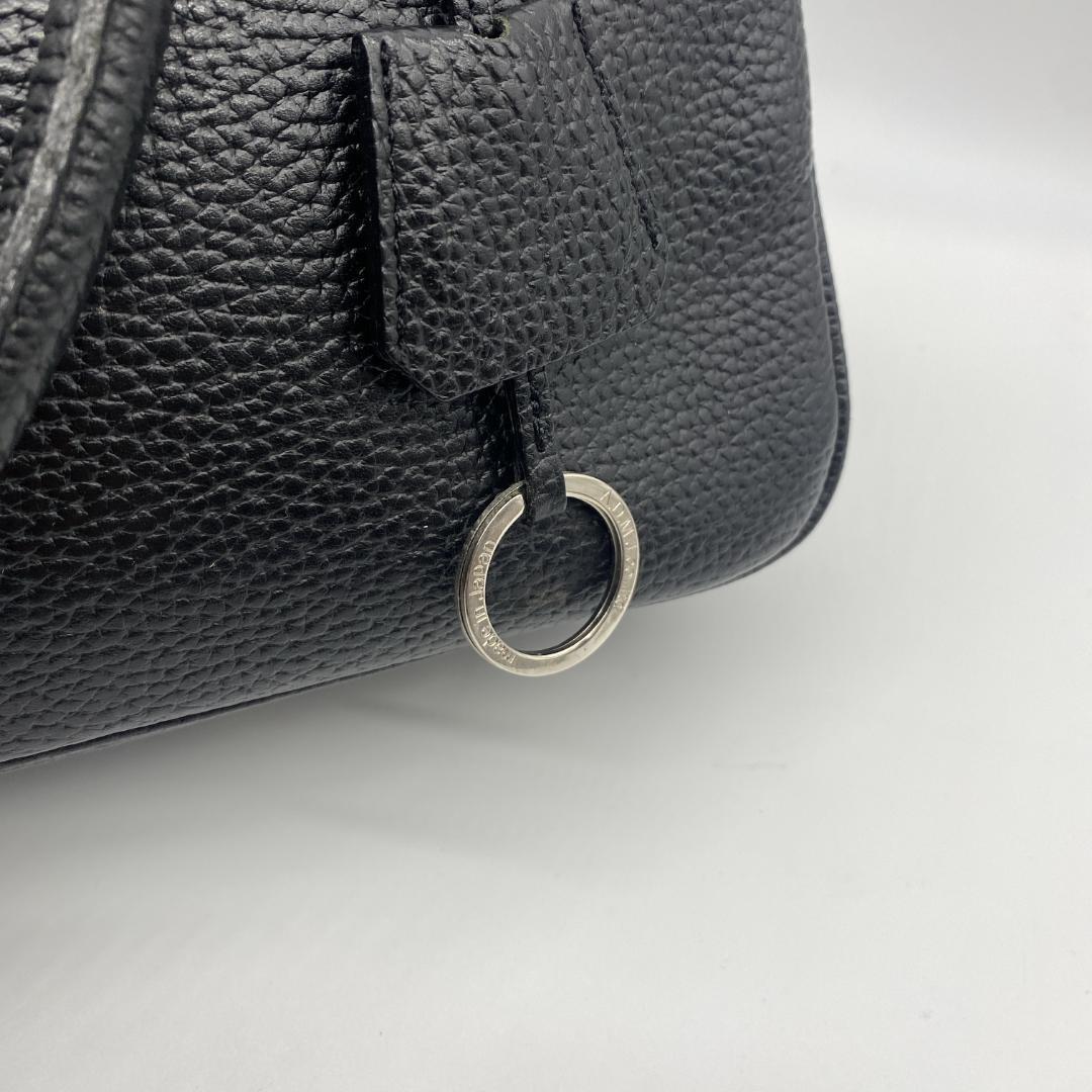 美品 A.D.M.J ミニボストン ハンドバッグ レザー レディース ブラック