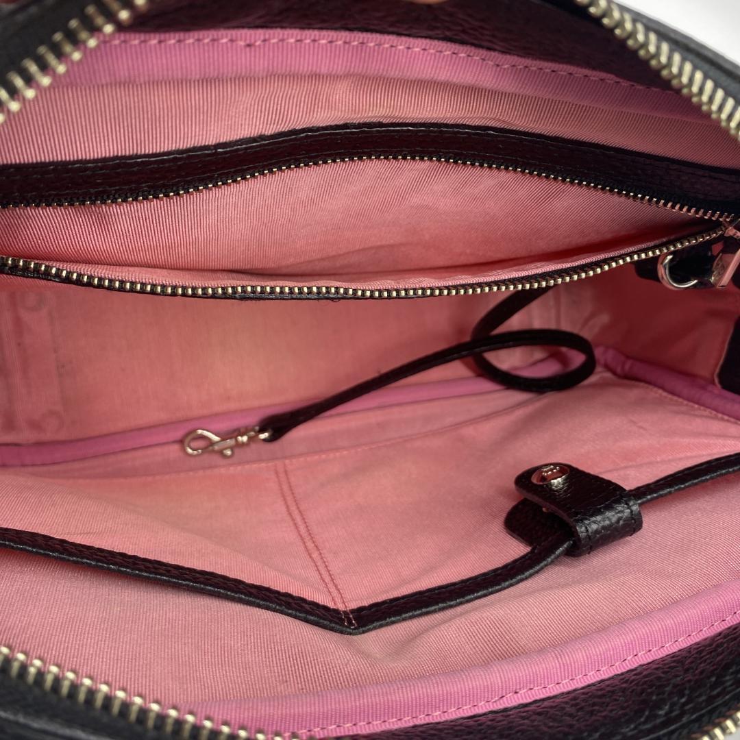 美品 A.D.M.J ミニボストン ハンドバッグ レザー レディース ブラック