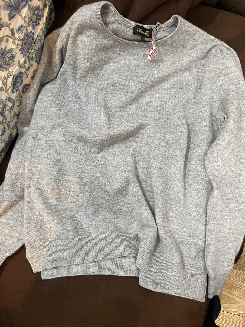 drawer ドゥロワー 24aw カシミヤ100 ニットセーター グレー　美品