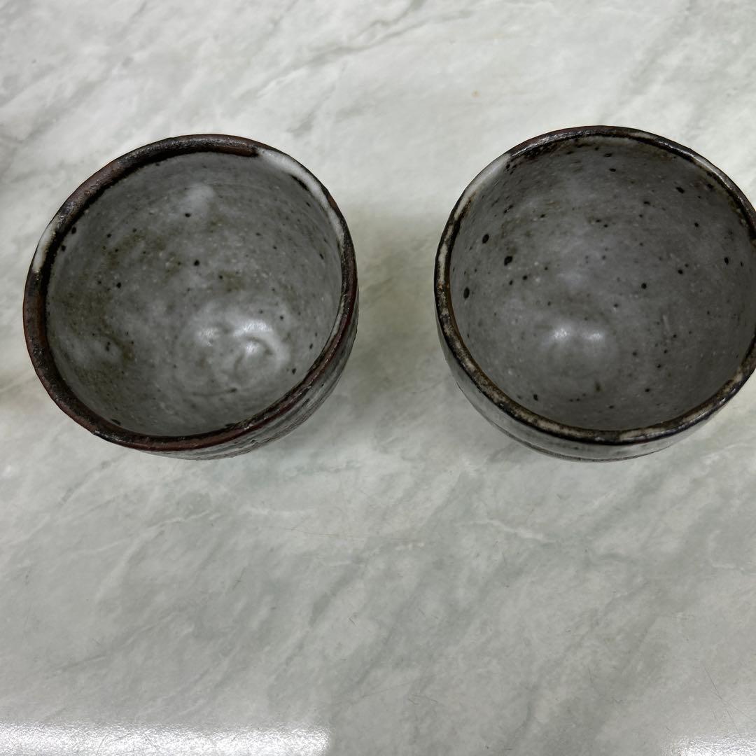 【新品・未使用】　♡ 小野哲平さん　鉄化粧湯呑み　2個