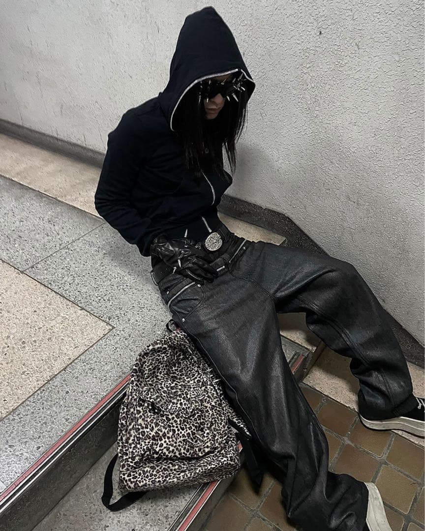 【特別セール中】lisa lil vinci着用レオパード バック ヒョウ柄