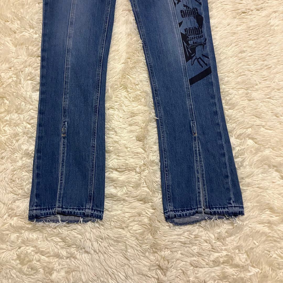美品　ヒステリックグラマー　ギターガール　ブルー　インディゴ　デニム　パンツ