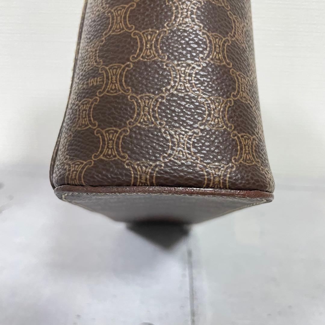 CELINE　セリーヌ　トリオンフ　バニティバッグ　マカダム　PVC　ブラウン