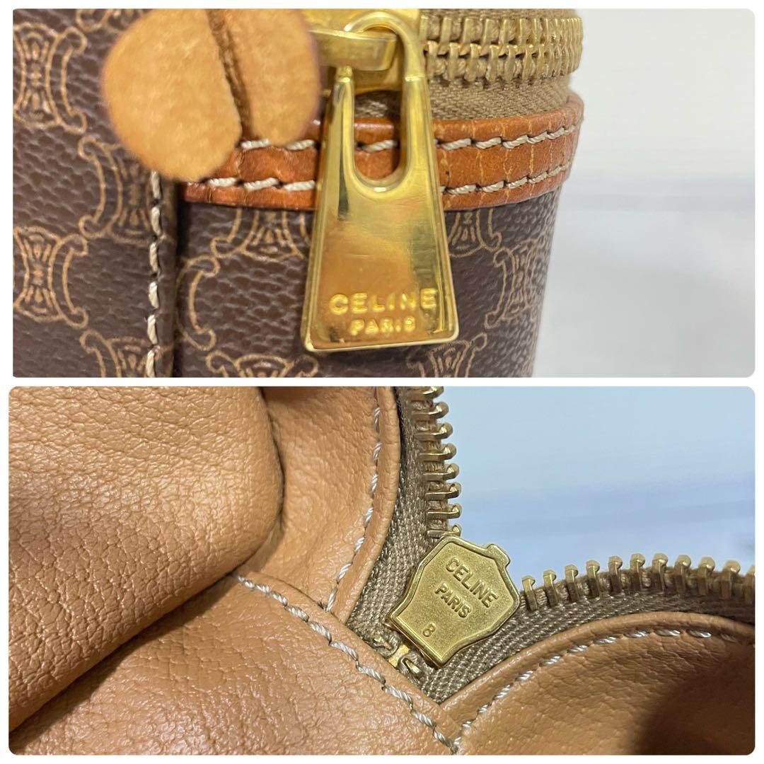 CELINE　セリーヌ　トリオンフ　バニティバッグ　マカダム　PVC　ブラウン