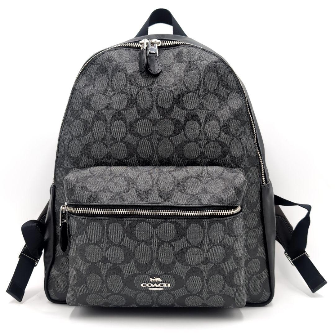 未使用級✨️ コーチ リュック 58314 シグネチャー PVC レザー 黒