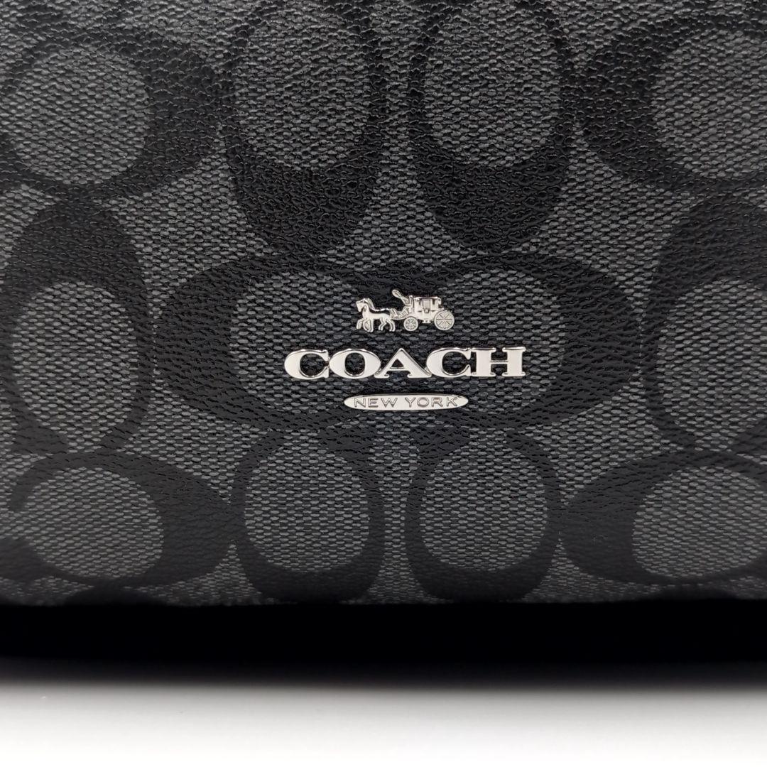 未使用級✨️ コーチ リュック 58314 シグネチャー PVC レザー 黒