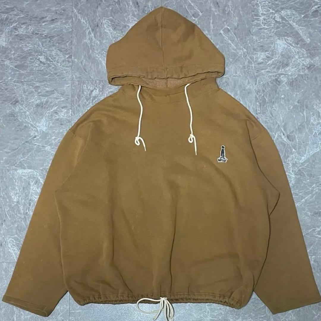 80s USA製 old stussyモックネック パーカー シャドーマン