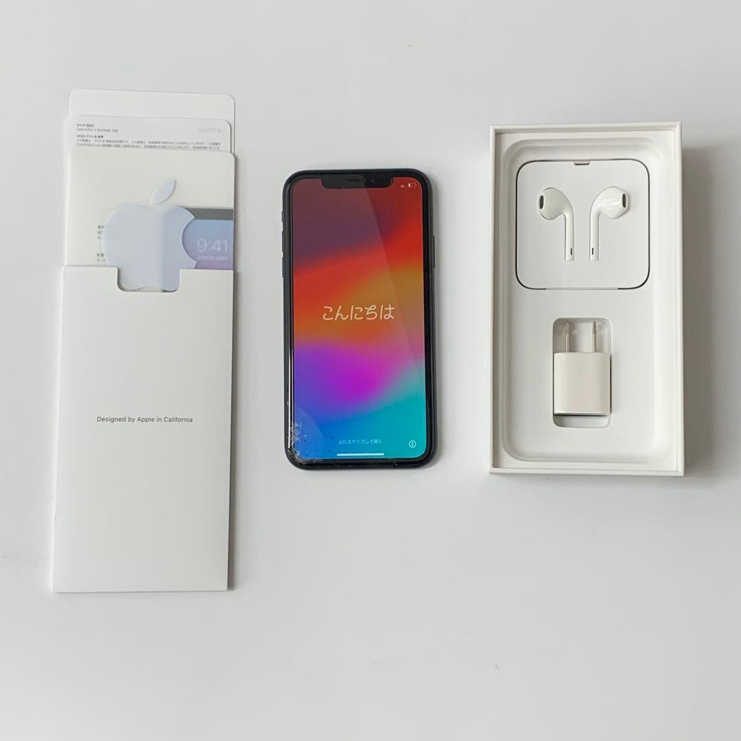 Apple iPhone XR 64GB MT002J/A ブラック (画面割れ