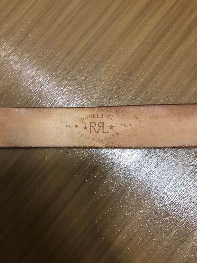 DOUBLERL RRL レザーベルト　カービング　ジョニーデップ着　ブラウン