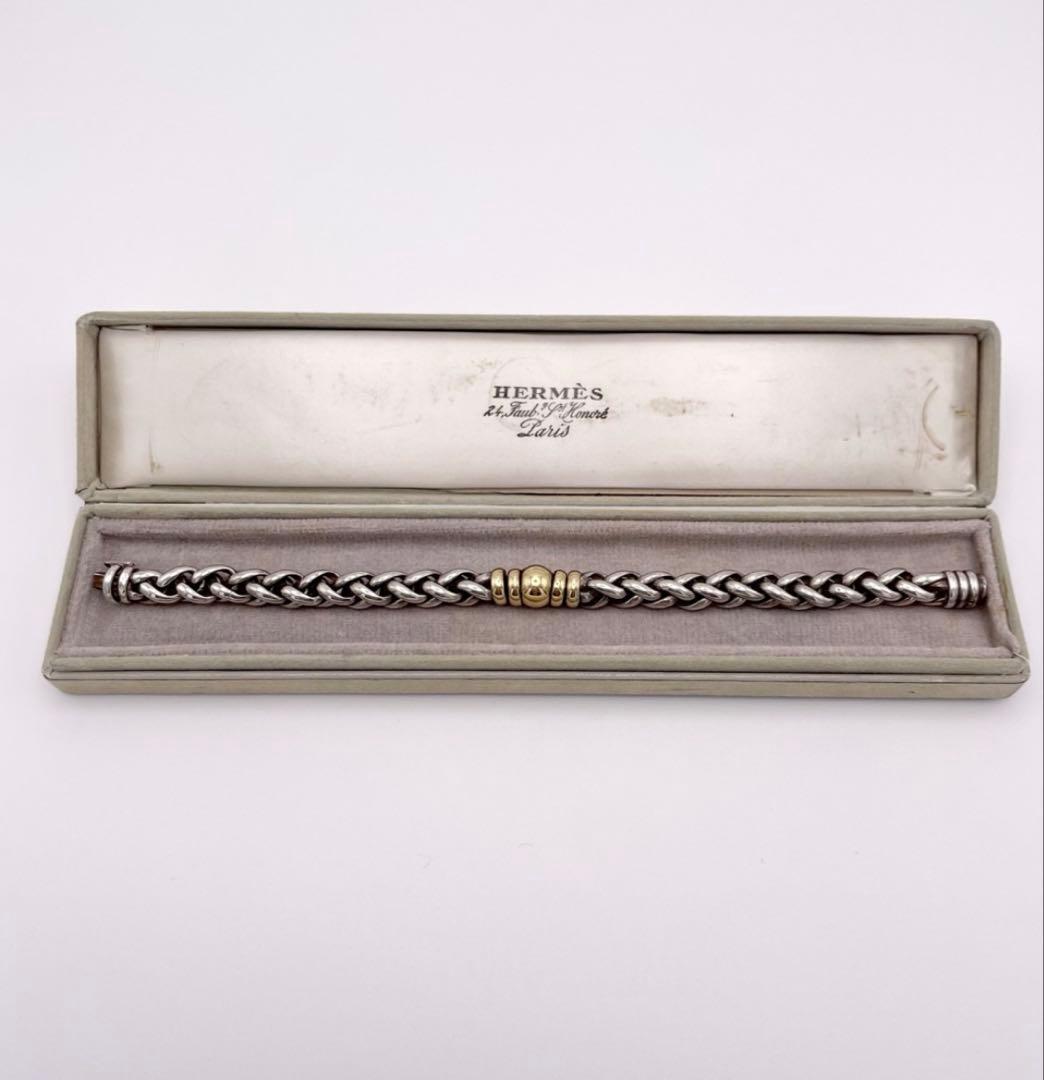 エルメスHERMÈS ゴールド シルバー ブレスレット ヴィンテージ‼️