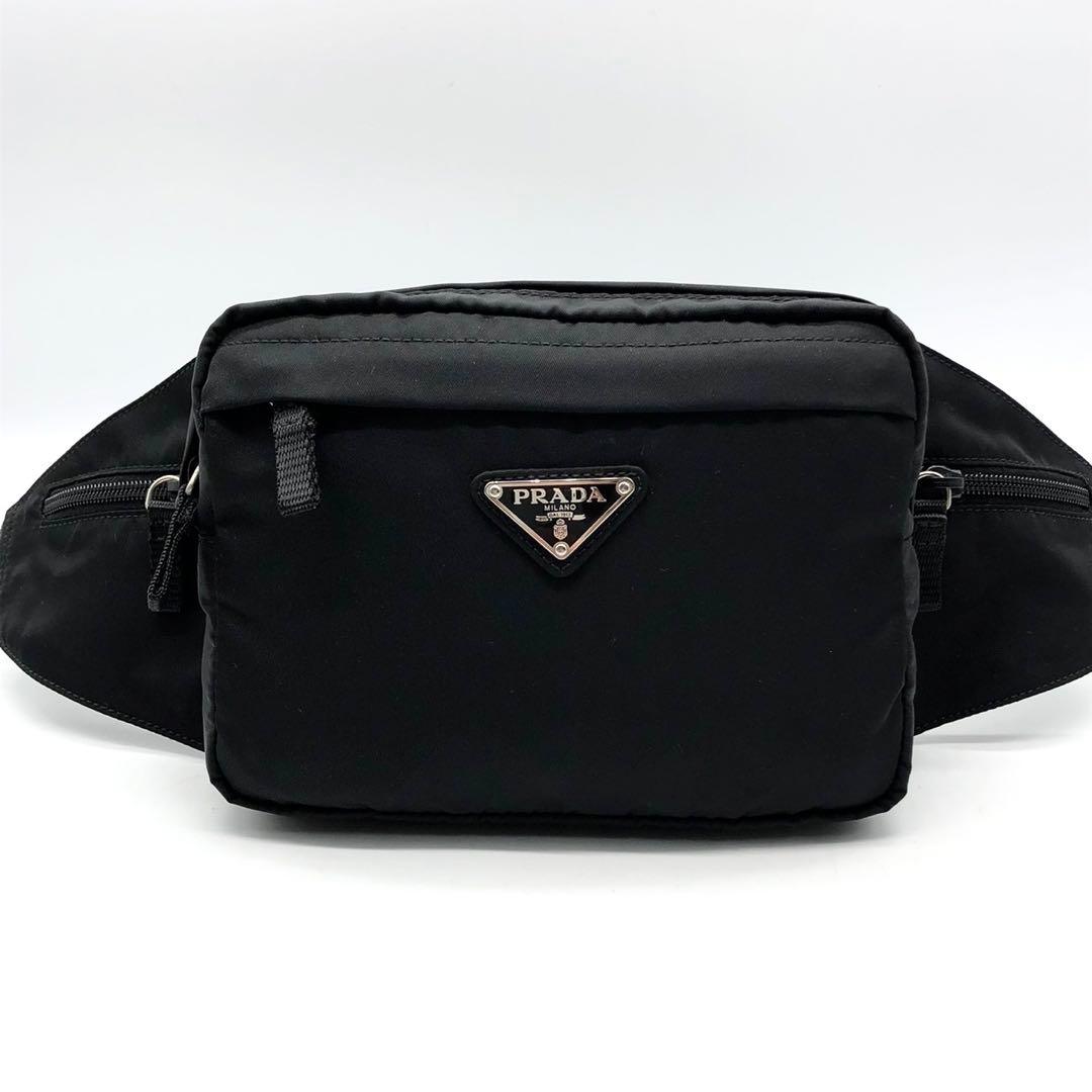 ✨極美品・ギャランティ付✨プラダ ウエストバッグ 三角ロゴ ナイロン V210