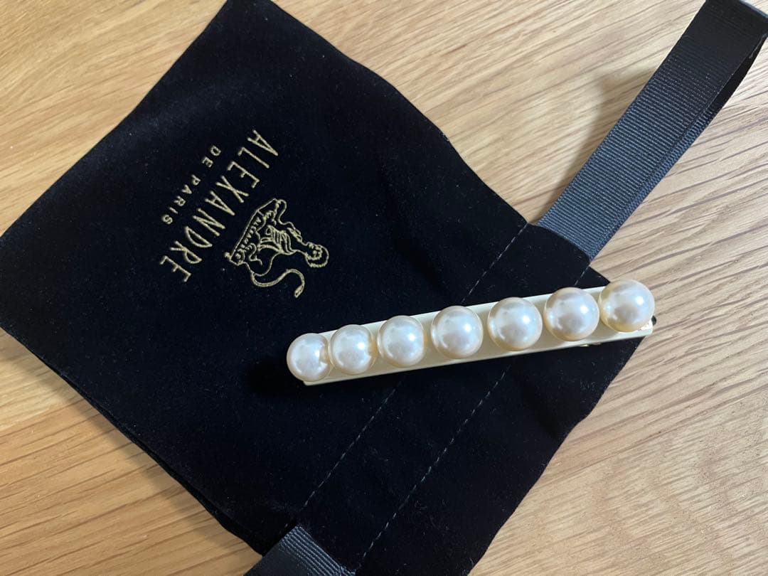 美品♡アレクサンドルドゥパリ♡パールバレッタ♡ベージュ♡タイムレス