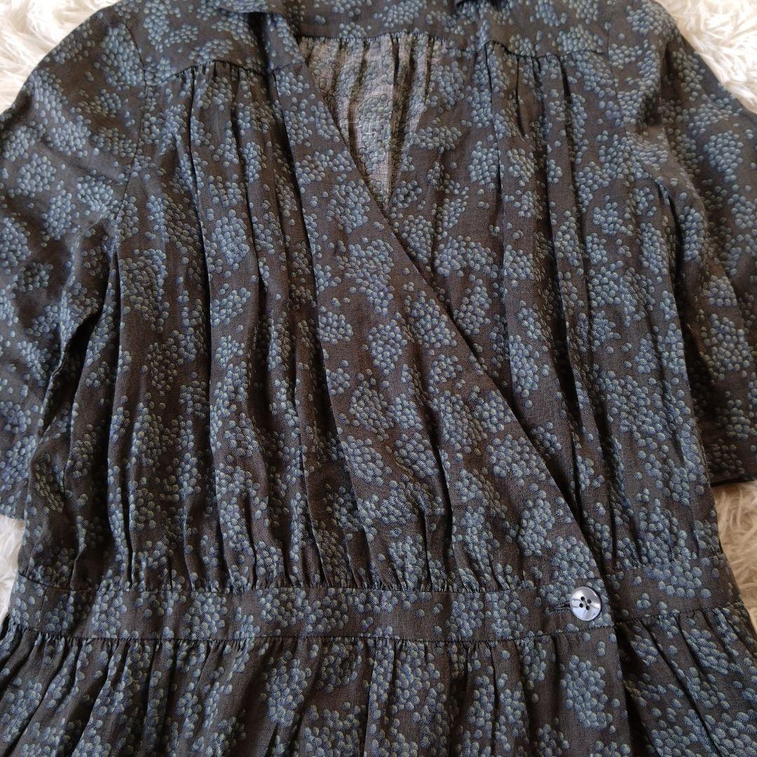 ミナペルホネン　 リネン100%　　　 ワンピース　羽織　カシュクール