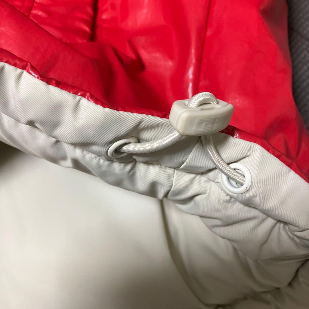 ダウンジャケット ホワイト/レッド Mサイズ