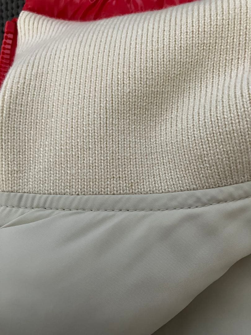 ダウンジャケット ホワイト/レッド Mサイズ