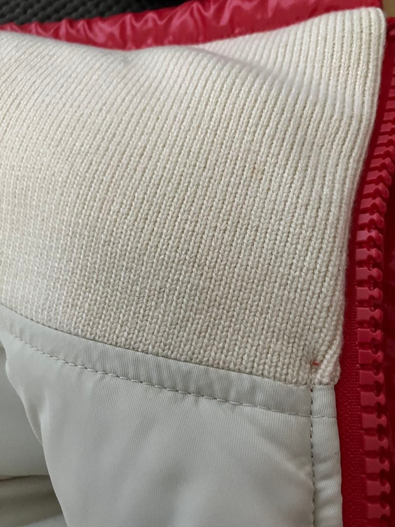 ダウンジャケット ホワイト/レッド Mサイズ