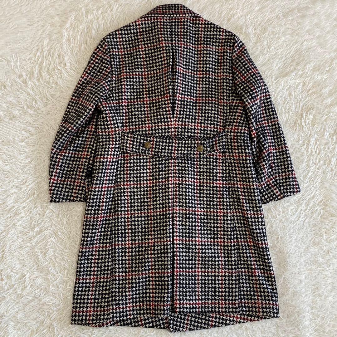 【美品/希少サイズ】イレブンティ　ダブルチェスターコート　アルパカ　千鳥　2XL