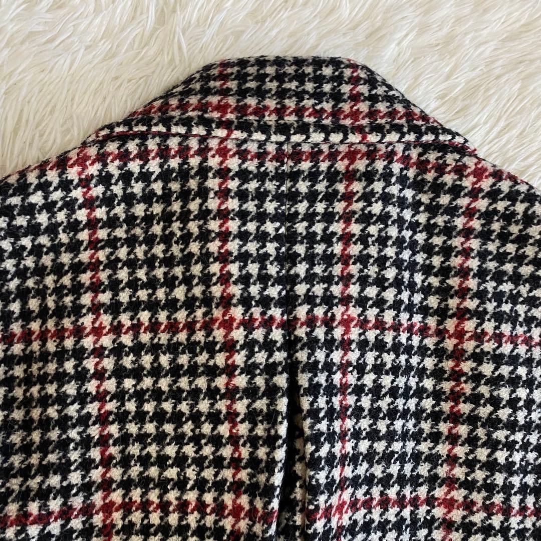 【美品/希少サイズ】イレブンティ　ダブルチェスターコート　アルパカ　千鳥　2XL