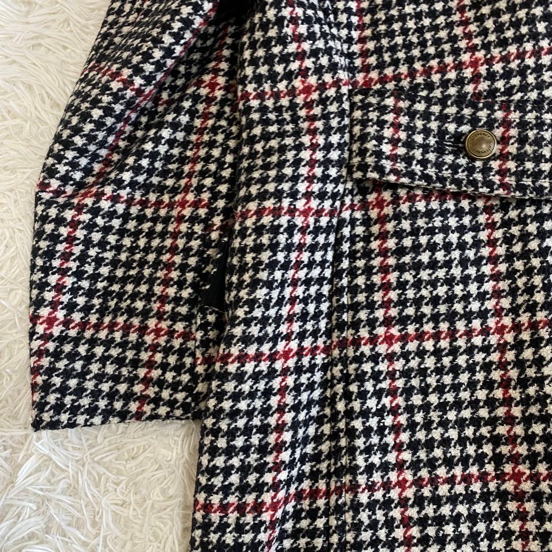 【美品/希少サイズ】イレブンティ　ダブルチェスターコート　アルパカ　千鳥　2XL